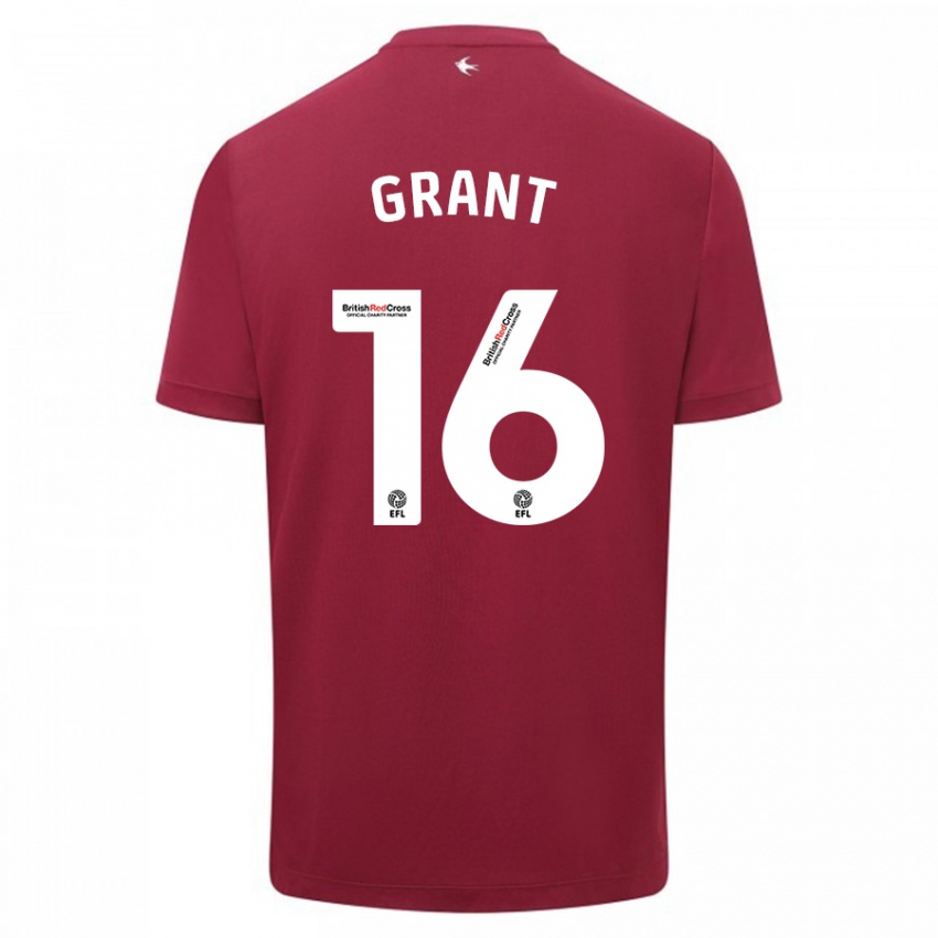 Kinderen Karlan Grant #16 Rood Uitshirt Uittenue 2023/24 T-Shirt België