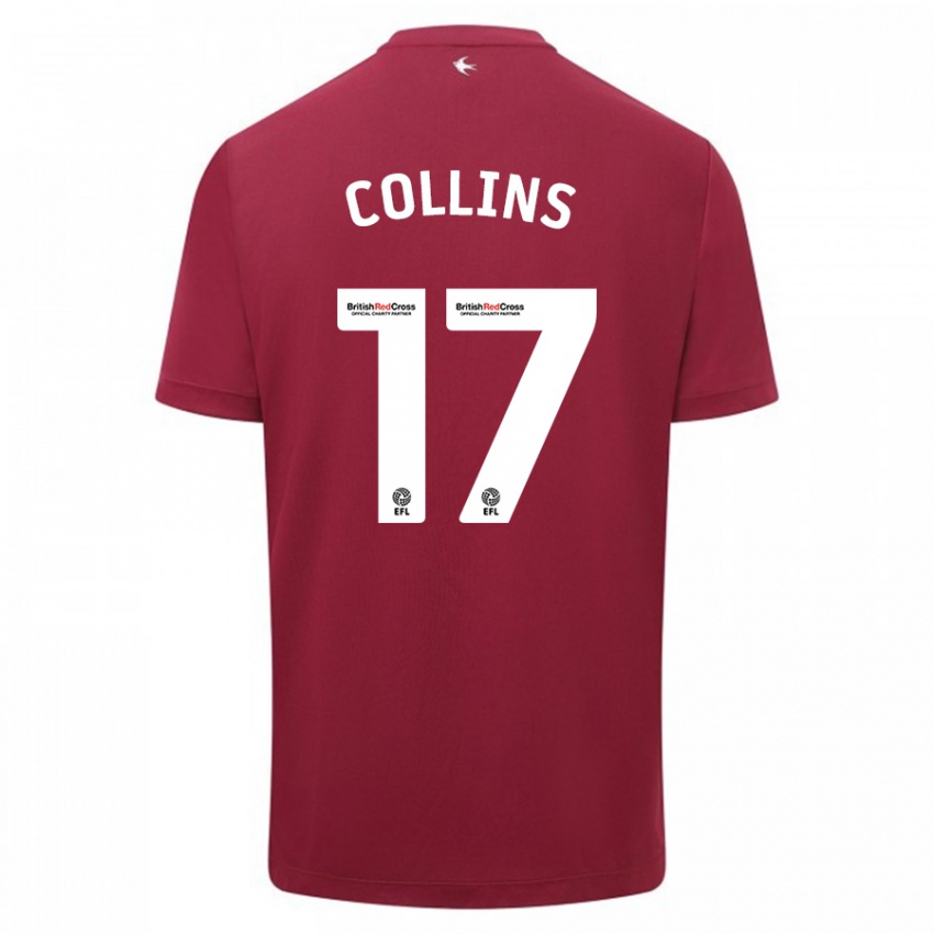 Kinderen Jamilu Collins #17 Rood Uitshirt Uittenue 2023/24 T-Shirt België