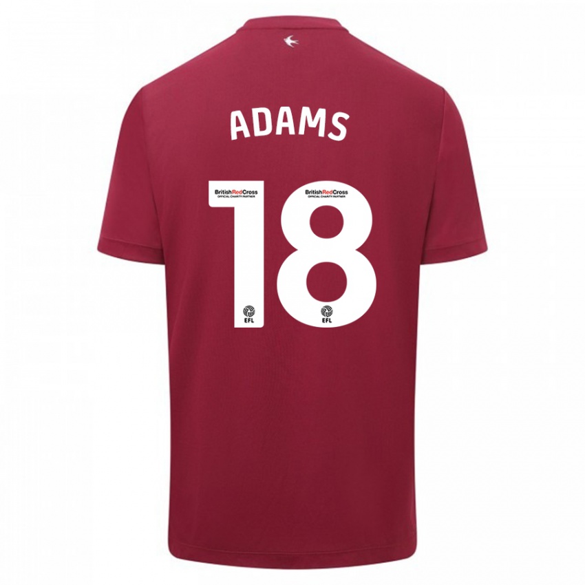 Kinderen Ebou Adams #18 Rood Uitshirt Uittenue 2023/24 T-Shirt België