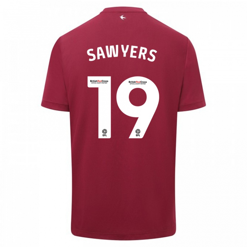 Kinderen Romaine Sawyers #19 Rood Uitshirt Uittenue 2023/24 T-Shirt België
