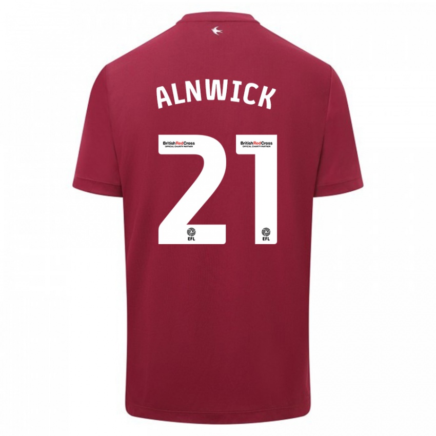 Kinderen Jak Alnwick #21 Rood Uitshirt Uittenue 2023/24 T-Shirt België