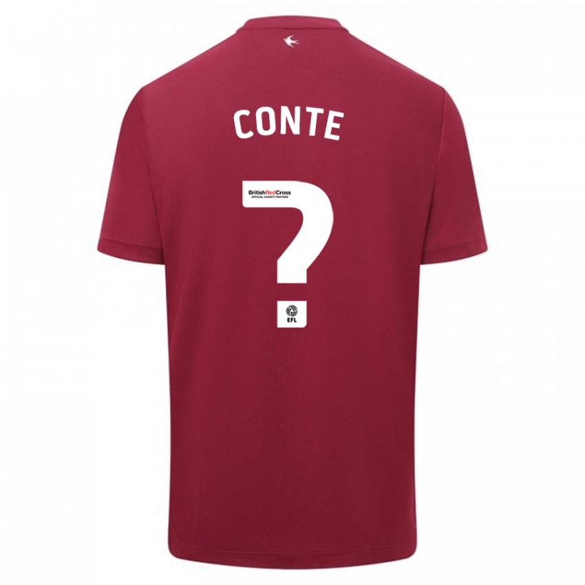 Kinderen Raheem Conte #0 Rood Uitshirt Uittenue 2023/24 T-Shirt België