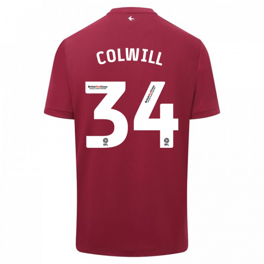 Kinderen Joel Colwill #34 Rood Uitshirt Uittenue 2023/24 T-Shirt België