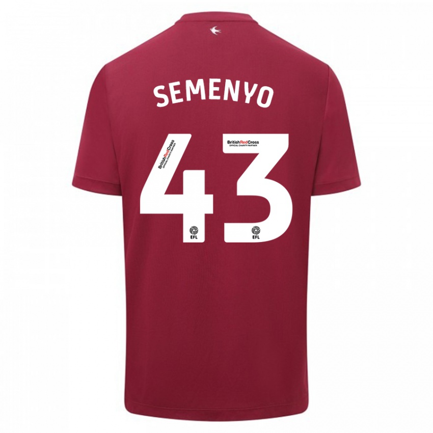 Kinderen Jai Semenyo #43 Rood Uitshirt Uittenue 2023/24 T-Shirt België