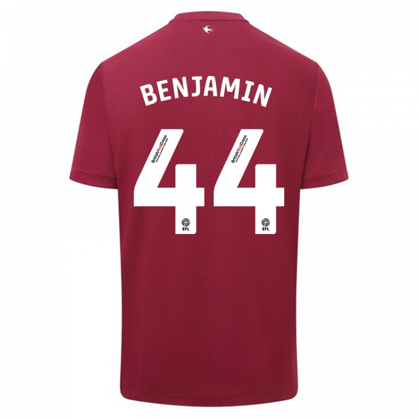 Kinderen Xavier Benjamin #44 Rood Uitshirt Uittenue 2023/24 T-Shirt België