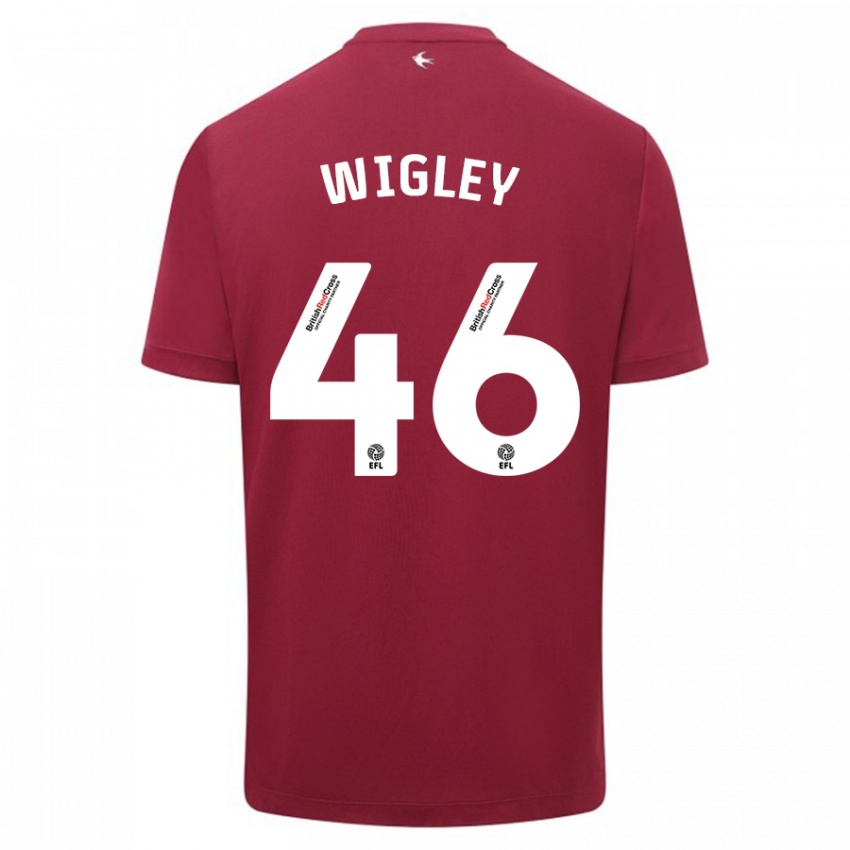 Kinderen Morgan Wigley #46 Rood Uitshirt Uittenue 2023/24 T-Shirt België