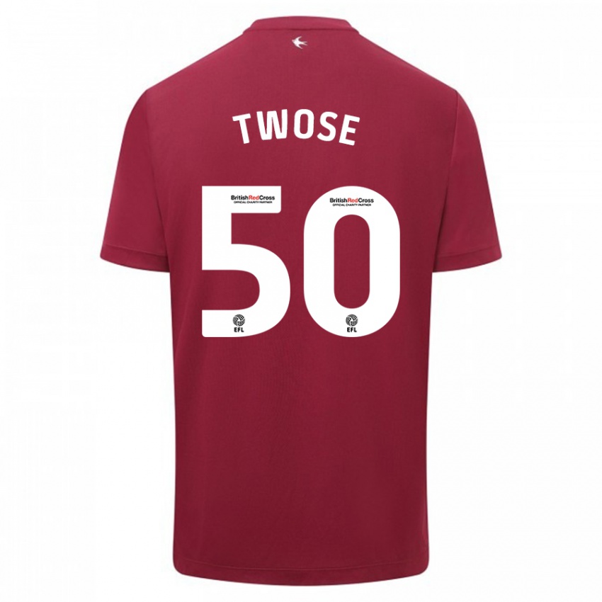 Kinderen Cody Twose #50 Rood Uitshirt Uittenue 2023/24 T-Shirt België