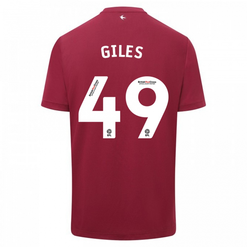 Kinderen Luey Giles #49 Rood Uitshirt Uittenue 2023/24 T-Shirt België