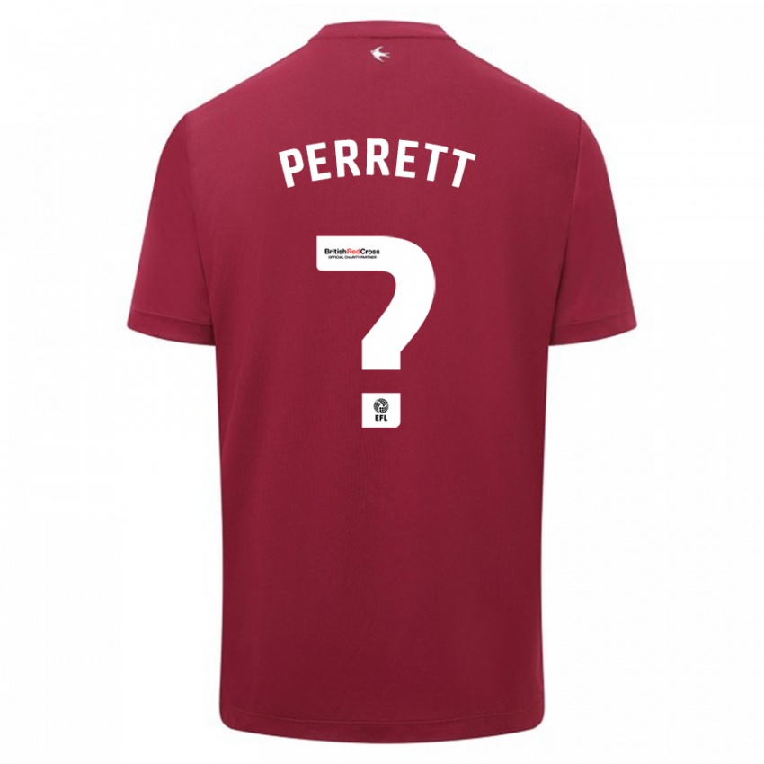 Kinderen Troy Perrett #0 Rood Uitshirt Uittenue 2023/24 T-Shirt België