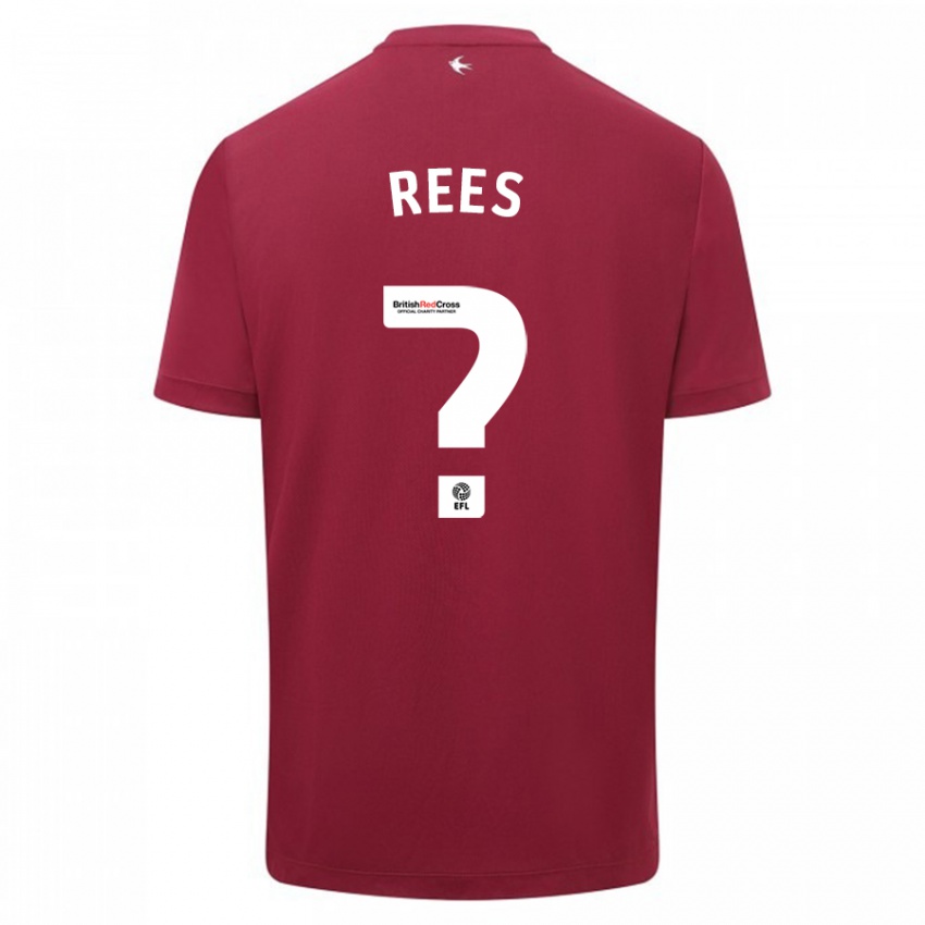 Kinderen Osian Rees #0 Rood Uitshirt Uittenue 2023/24 T-Shirt België