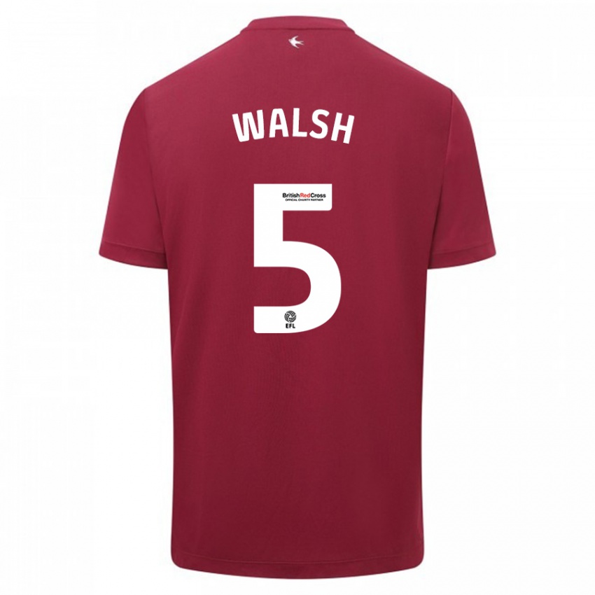 Kinderen Siobhan Walsh #5 Rood Uitshirt Uittenue 2023/24 T-Shirt België