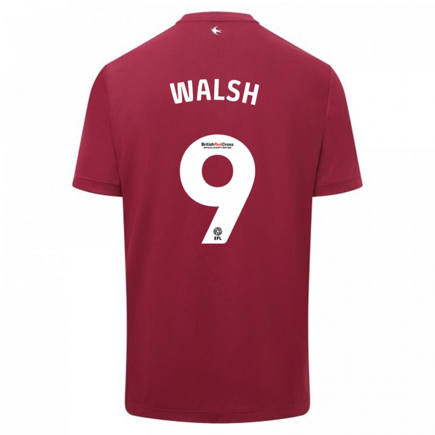 Kinderen Catherine Walsh #9 Rood Uitshirt Uittenue 2023/24 T-Shirt België