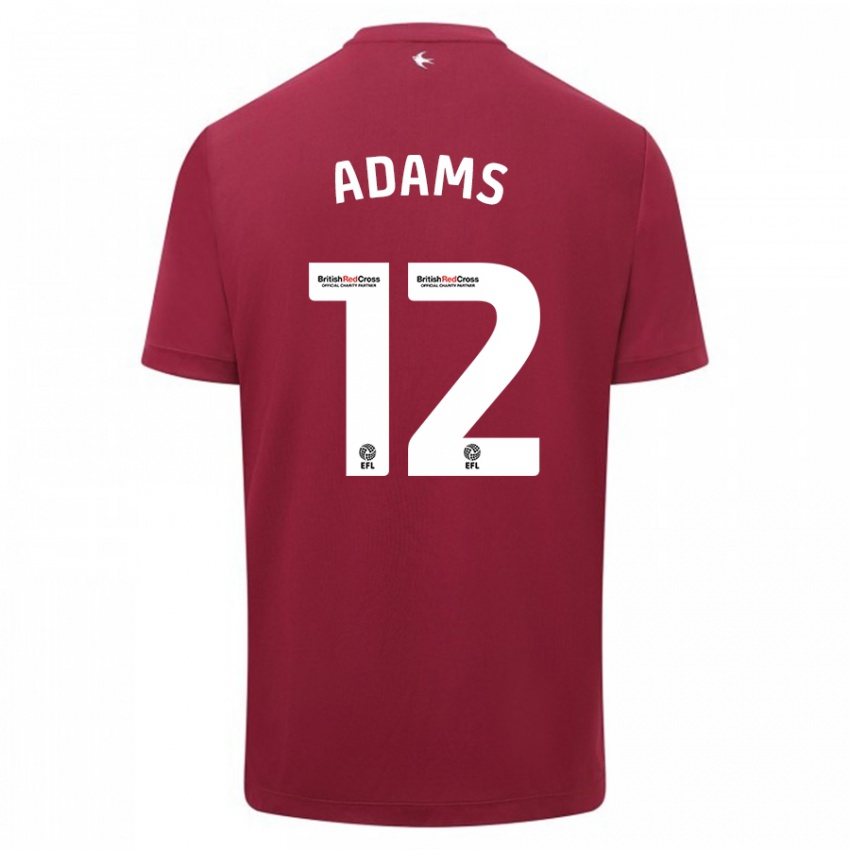 Kinderen Kelly Adams #12 Rood Uitshirt Uittenue 2023/24 T-Shirt België