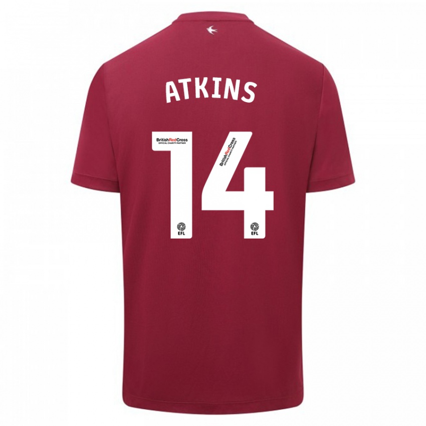 Kinderen Zoe Atkins #14 Rood Uitshirt Uittenue 2023/24 T-Shirt België