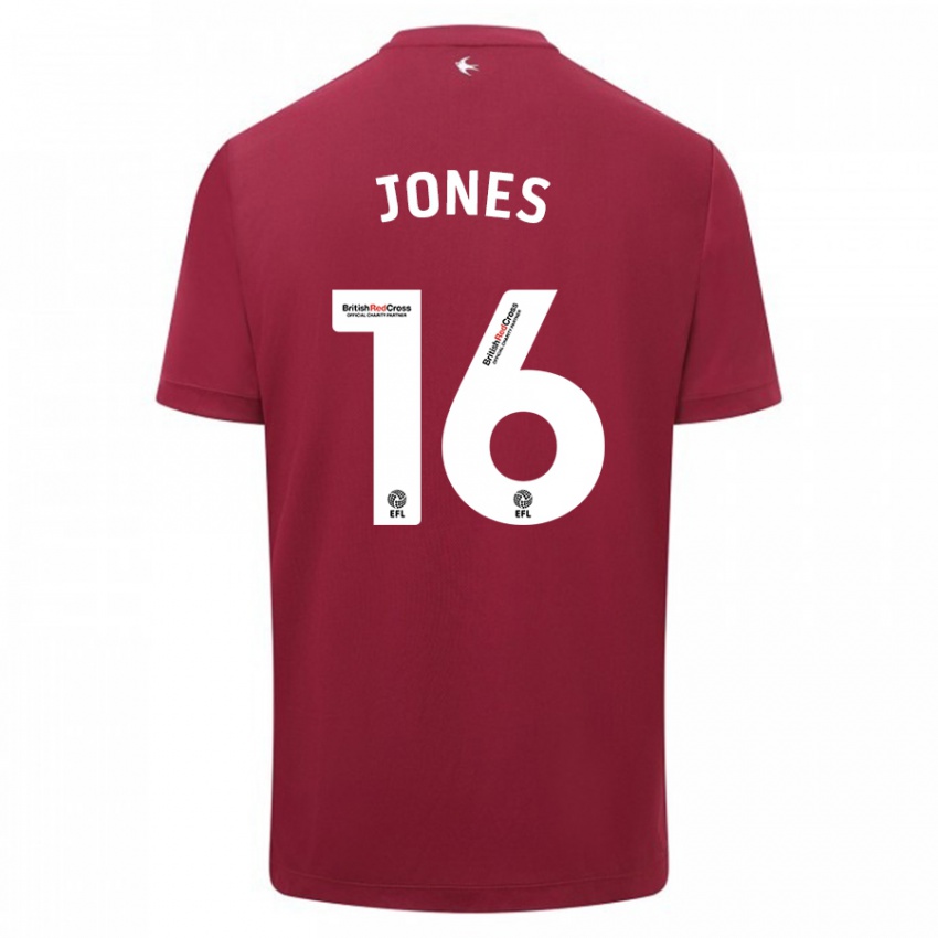 Kinderen Ellie Jones #16 Rood Uitshirt Uittenue 2023/24 T-Shirt België