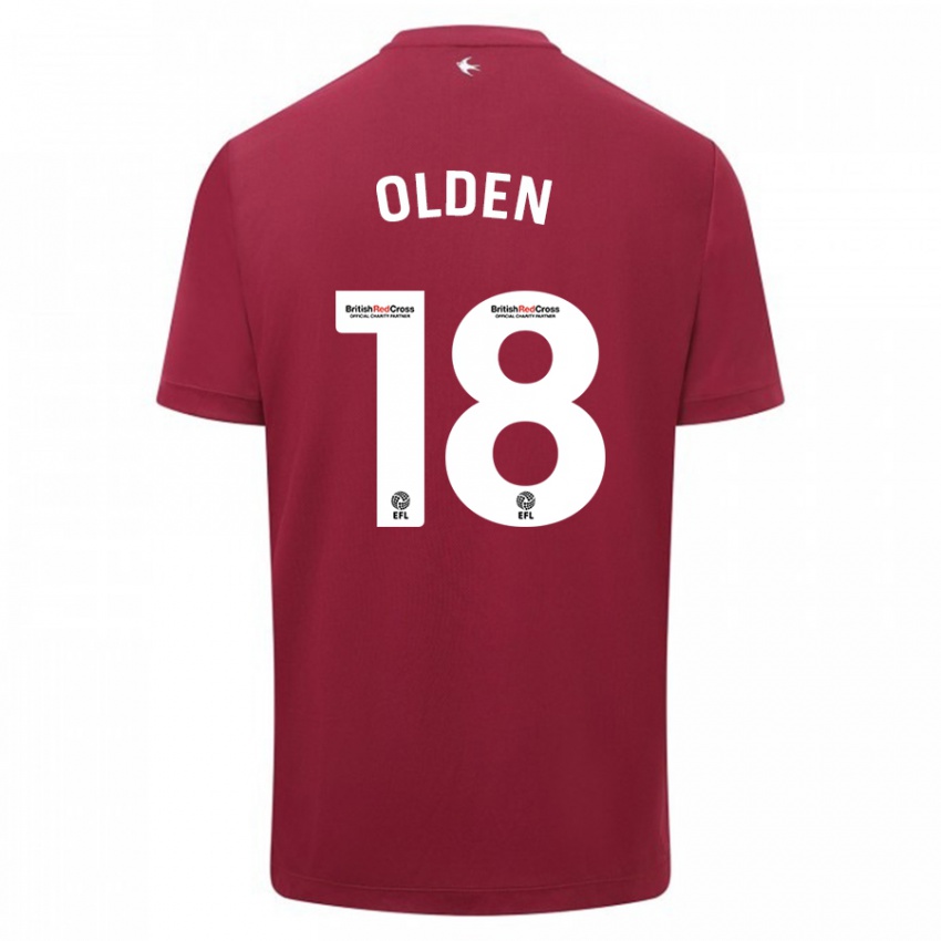 Kinderen Mackenzie Olden #18 Rood Uitshirt Uittenue 2023/24 T-Shirt België