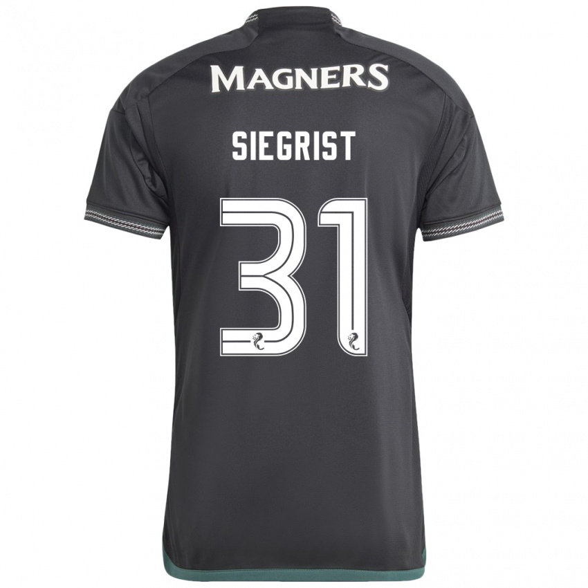 Kinderen Benjamin Siegrist #31 Zwart Uitshirt Uittenue 2023/24 T-Shirt België