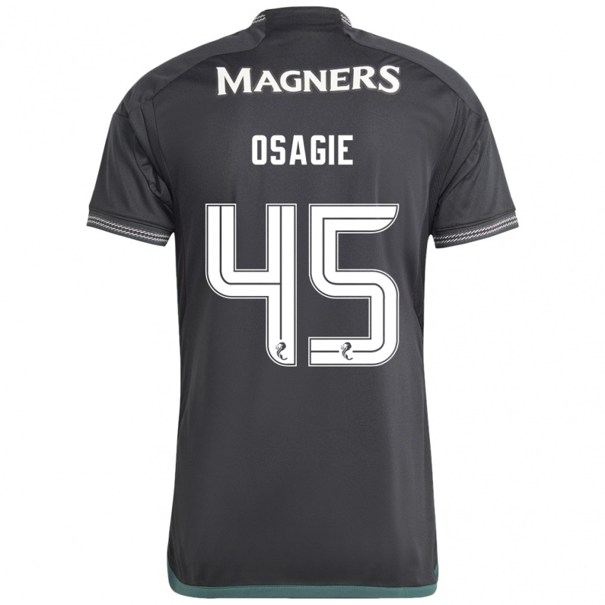 Kinderen Justin Osagie #45 Zwart Uitshirt Uittenue 2023/24 T-Shirt België