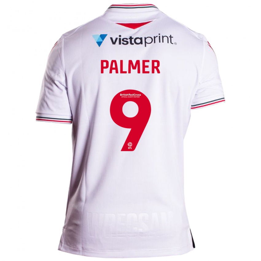 Kinderen Ollie Palmer #9 Wit Uitshirt Uittenue 2023/24 T-Shirt België