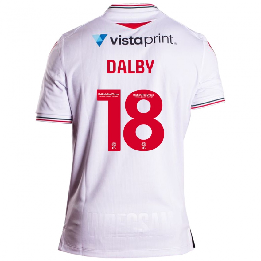 Kinderen Sam Dalby #18 Wit Uitshirt Uittenue 2023/24 T-Shirt België