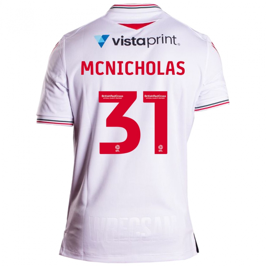 Kinderen Luke Mcnicholas #31 Wit Uitshirt Uittenue 2023/24 T-Shirt België