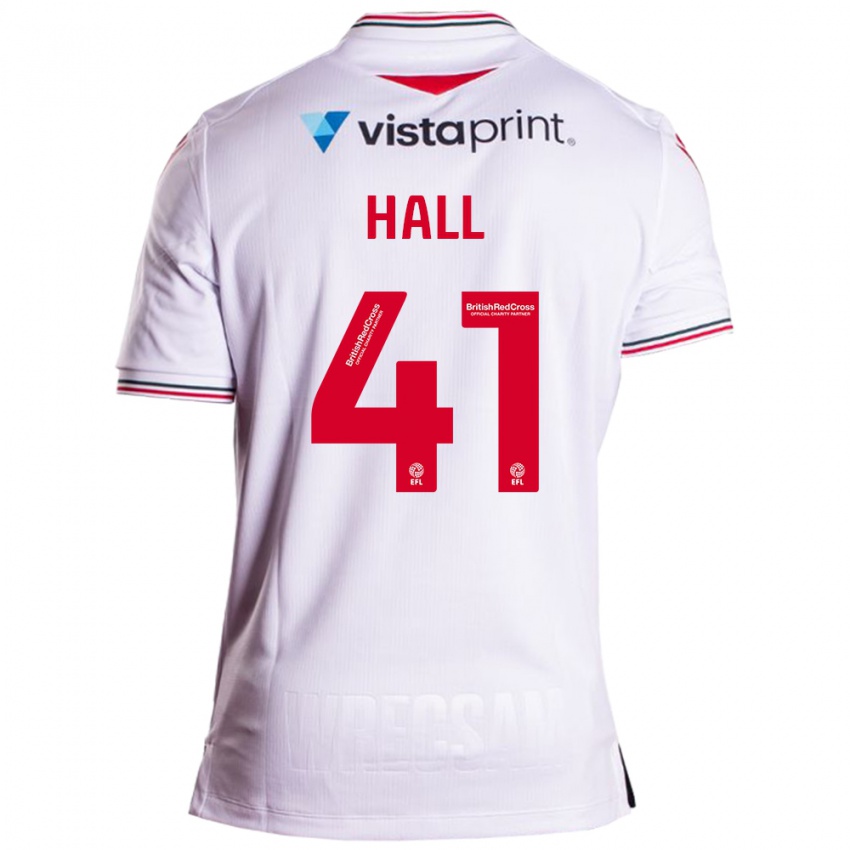 Kinderen Liam Hall #41 Wit Uitshirt Uittenue 2023/24 T-Shirt België