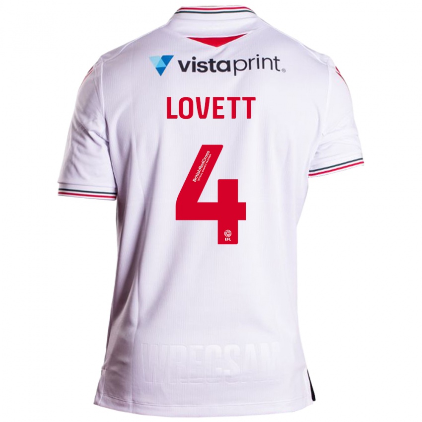 Kinderen Erin Lovett #4 Wit Uitshirt Uittenue 2023/24 T-Shirt België