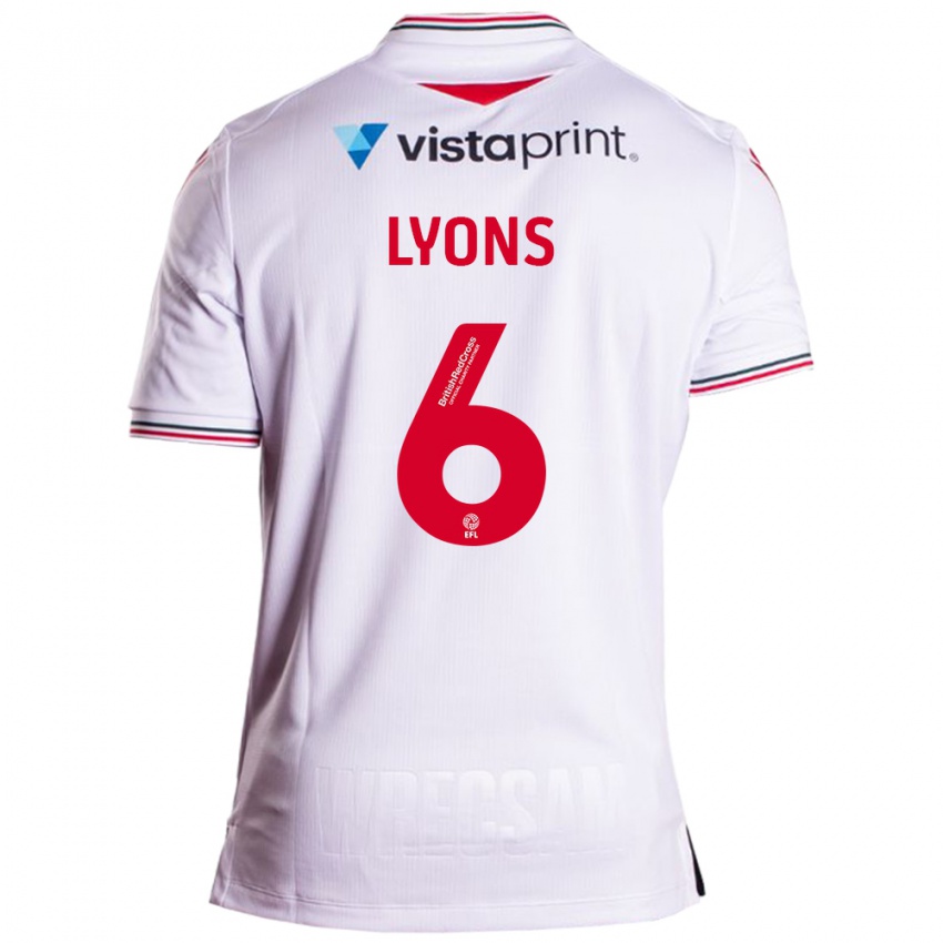 Kinderen Lauryn Lyons #6 Wit Uitshirt Uittenue 2023/24 T-Shirt België