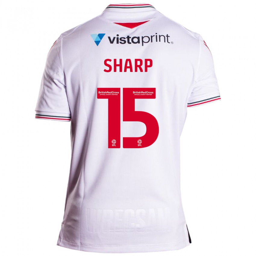 Kinderen Katie Sharp #15 Wit Uitshirt Uittenue 2023/24 T-Shirt België