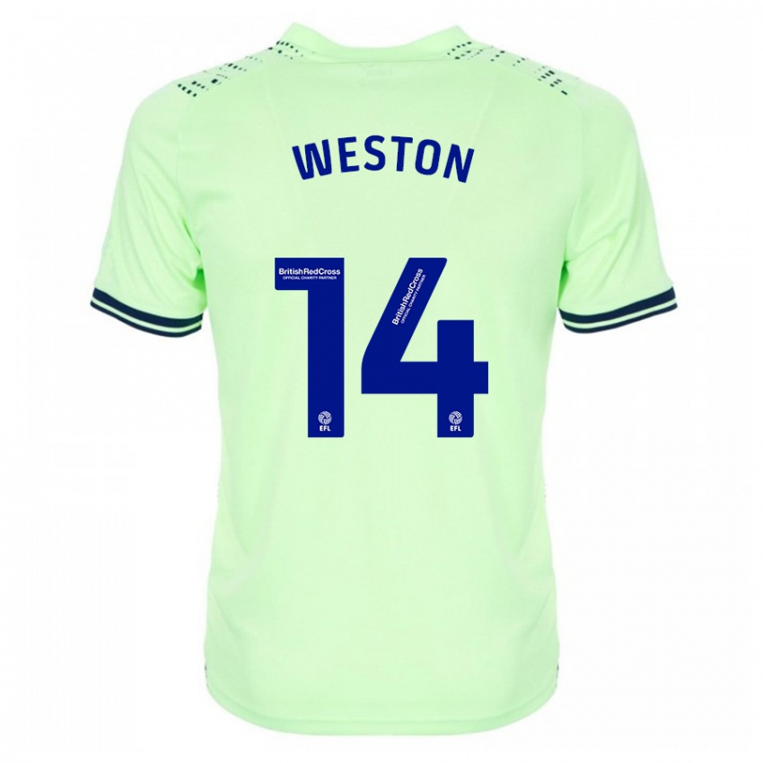 Kinderen Steph Weston #14 Marine Uitshirt Uittenue 2023/24 T-Shirt België