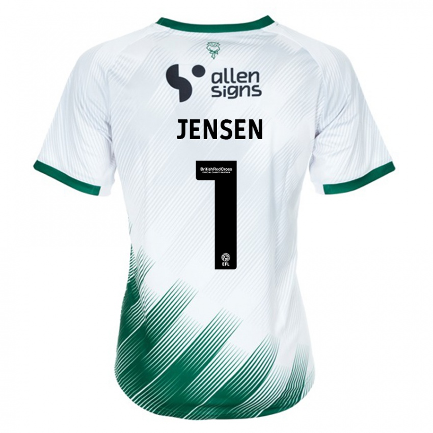 Kinderen Lukas Jensen #1 Wit Uitshirt Uittenue 2023/24 T-Shirt België