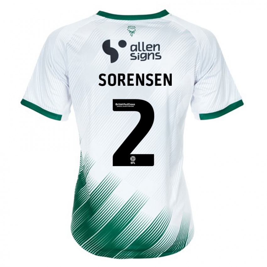 Kinderen Lasse Sörensen #2 Wit Uitshirt Uittenue 2023/24 T-Shirt België