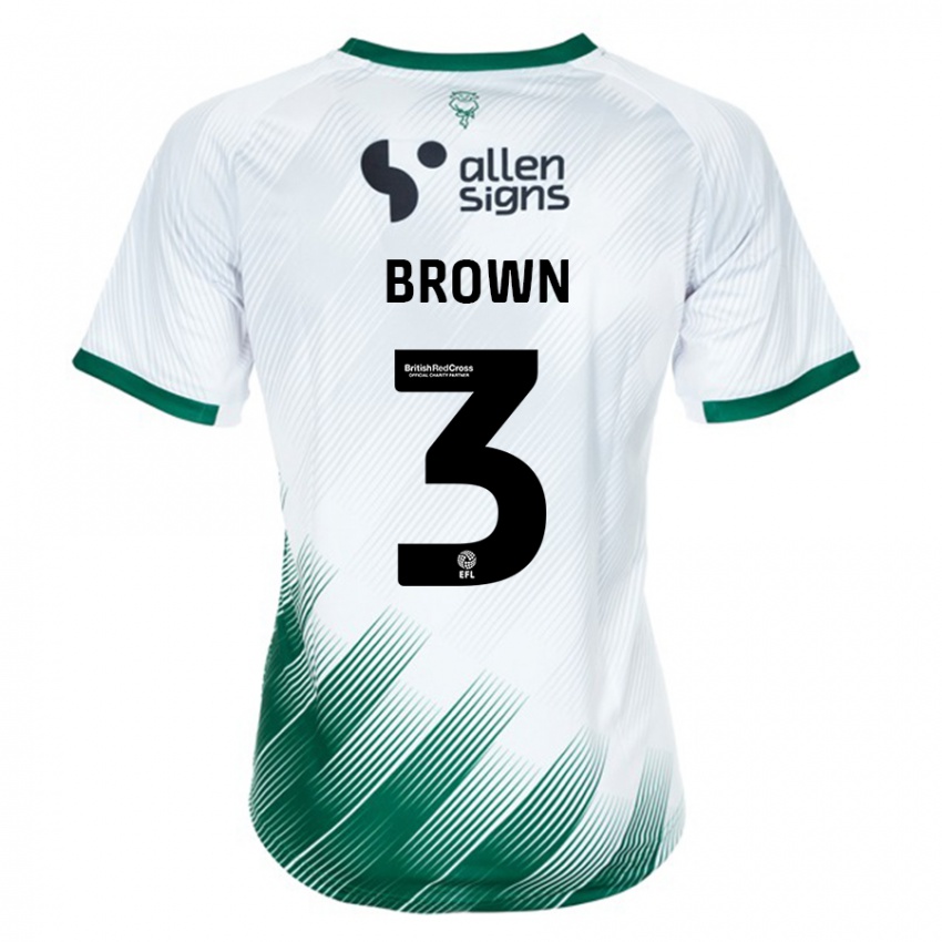 Kinderen Jaden Brown #3 Wit Uitshirt Uittenue 2023/24 T-Shirt België