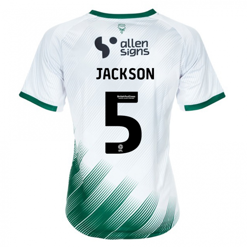 Kinderen Adam Jackson #5 Wit Uitshirt Uittenue 2023/24 T-Shirt België