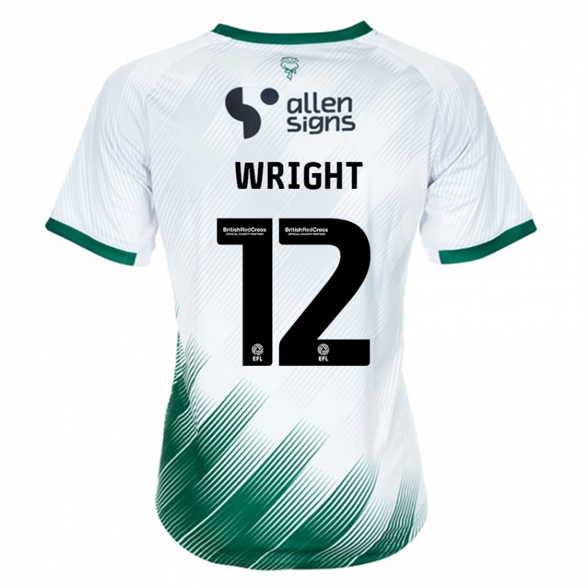 Kinderen Jordan Wright #12 Wit Uitshirt Uittenue 2023/24 T-Shirt België