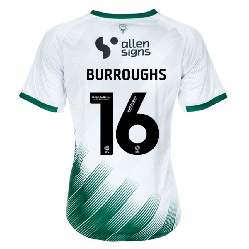 Kinderen Jack Burroughs #16 Wit Uitshirt Uittenue 2023/24 T-Shirt België