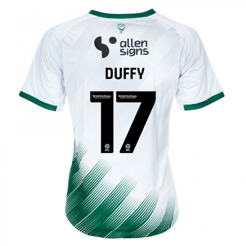 Kinderen Dylan Duffy #17 Wit Uitshirt Uittenue 2023/24 T-Shirt België
