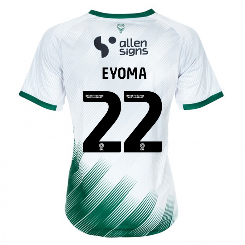 Kinderen Timothy Eyoma #22 Wit Uitshirt Uittenue 2023/24 T-Shirt België