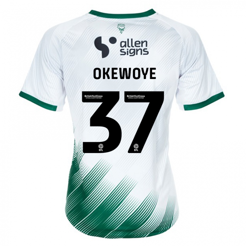 Kinderen Gbolahan Okewoye #37 Wit Uitshirt Uittenue 2023/24 T-Shirt België