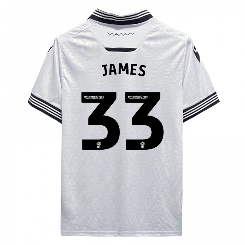 Kinderen Reece James #33 Wit Uitshirt Uittenue 2023/24 T-Shirt België