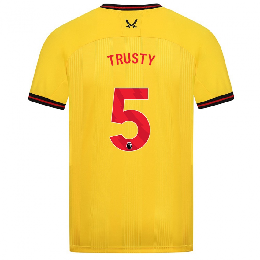 Kinderen Auston Trusty #5 Geel Uitshirt Uittenue 2023/24 T-Shirt België