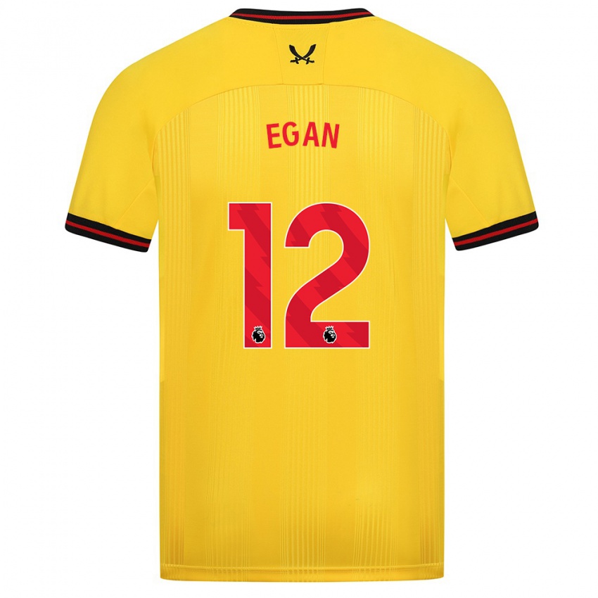 Kinderen John Egan #12 Geel Uitshirt Uittenue 2023/24 T-Shirt België