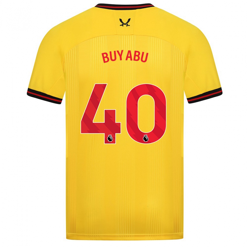 Kinderen Jili Buyabu #40 Geel Uitshirt Uittenue 2023/24 T-Shirt België