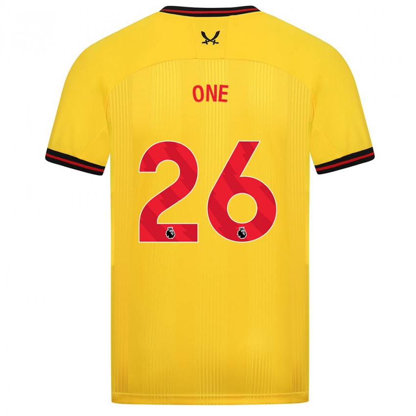 Kinder Ryan Oné #26 Gelb Auswärtstrikot Trikot 2023/24 T-Shirt Belgien