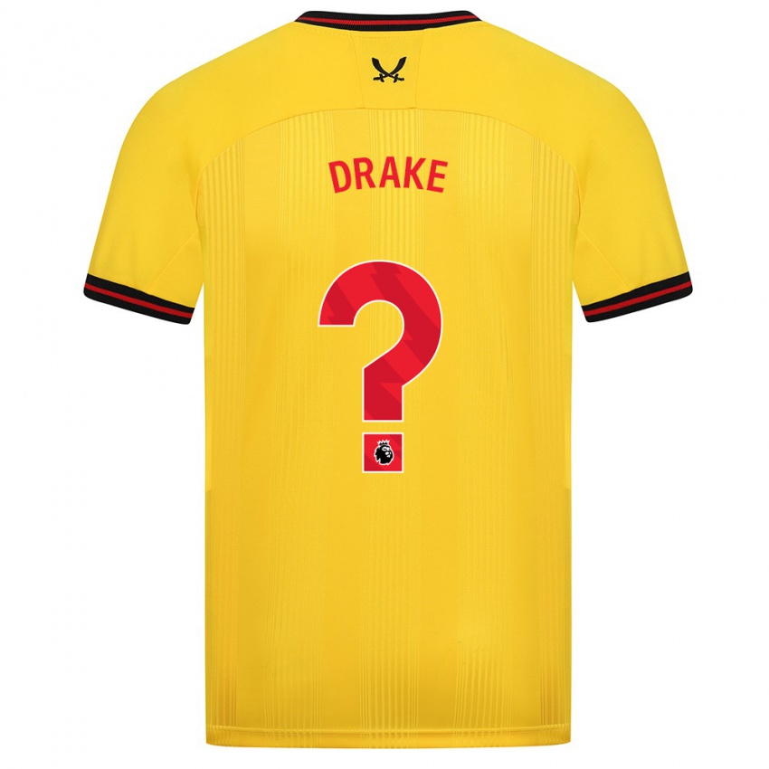 Kinderen Ben Drake #0 Geel Uitshirt Uittenue 2023/24 T-Shirt België