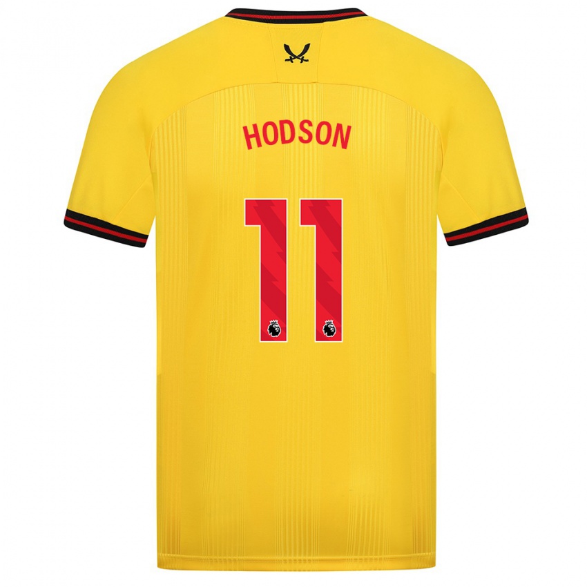 Kinderen Ashley Hodson #11 Geel Uitshirt Uittenue 2023/24 T-Shirt België