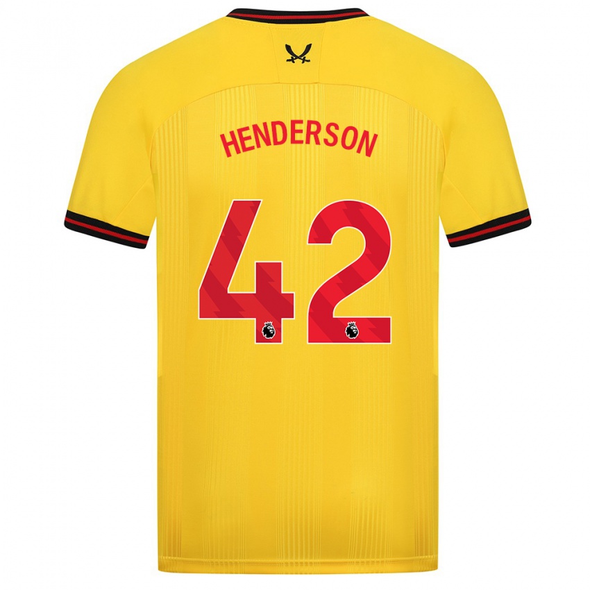 Kinderen Peyton Henderson #42 Geel Uitshirt Uittenue 2023/24 T-Shirt België