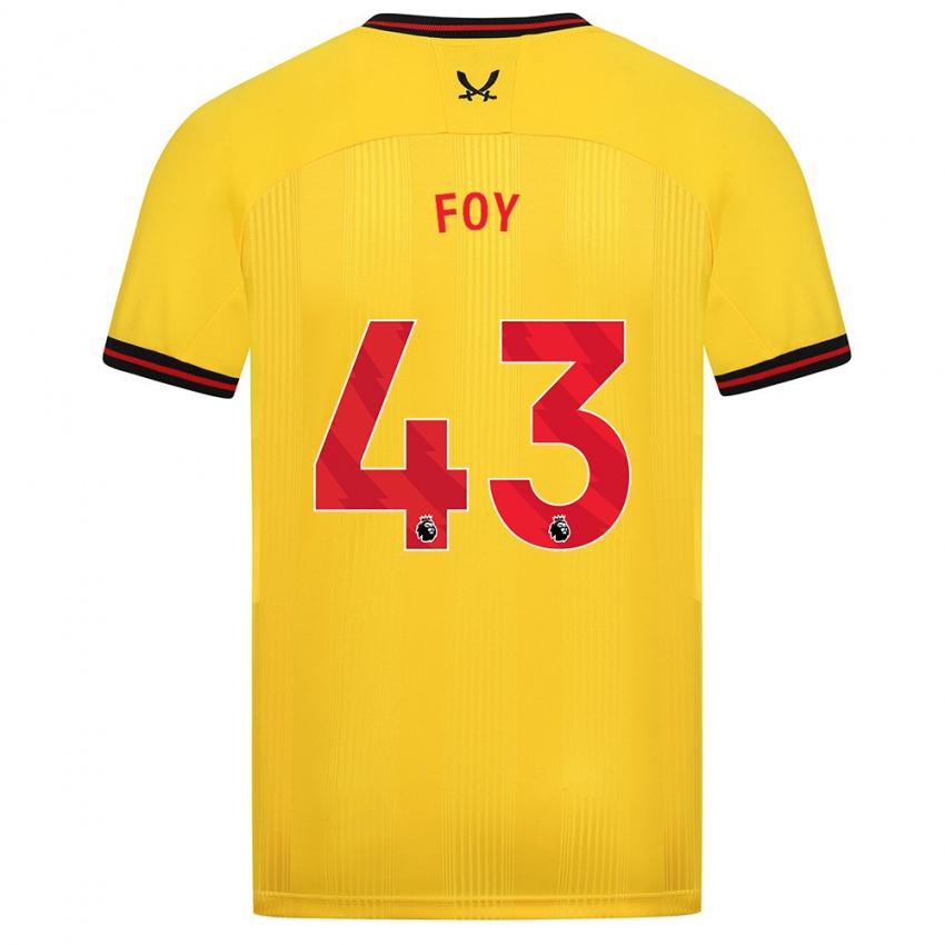 Kinderen Gus Foy #43 Geel Uitshirt Uittenue 2023/24 T-Shirt België