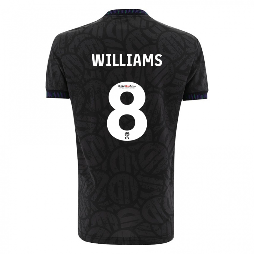 Kinder Joe Williams #8 Schwarz Auswärtstrikot Trikot 2023/24 T-Shirt Belgien