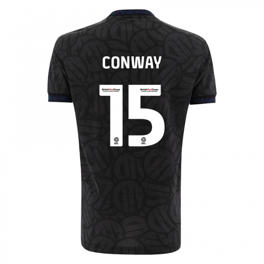 Kinder Tommy Conway #15 Schwarz Auswärtstrikot Trikot 2023/24 T-Shirt Belgien